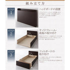跳ね上げ収納ベッド 薄型プレミアムポケットコイル 横開き ヘッドレス シングル ショート丈 深さグランド