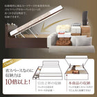 ベッド セミシングル 跳ね上げ 収納 薄型プレミアムポケットコイル 横開き 深さレギュラー お客様組立