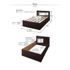 組立設置付 シンプル大容量収納庫付きすのこベッド 薄型スタンダードポケットコイルマットレス シングル 深さレギュラー