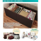 チェストベッド ダブル 日本製 棚 コンセント付き 大容量 薄型抗菌国産ポケットコイルマットレス付き