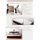 収納ベッド シングル ガス圧式 跳ね上げ 薄型スタンダードポケットコイルマットレス付き 縦開き 深さレギュラー