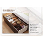 組立設置付 布団が収納できるチェストベッド 薄型プレミアムボンネルコイルマットレス セミダブル