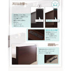 組立設置付 布団が収納できるチェストベッド 薄型抗菌国産ポケットコイルマットレス ダブル