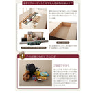 チェストベッド セミダブル 日本製 棚 コンセント 仕切り板付き 大容量 薄型スタンダードボンネルコイルマットレス付き