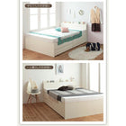 チェストベッド セミダブル 日本製 棚 コンセント 仕切り板付き 大容量 薄型プレミアムボンネルコイルマットレス付き