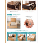 収納ベッド 国産 組立設置付 薄型スタンダードポケットコイル セミシングル