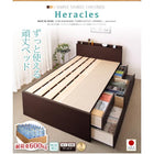 収納ベッド 国産 組立設置付 薄型スタンダードポケットコイル シングル