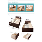 収納ベッド 国産 組立設置付 薄型プレミアムボンネルコイル シングル