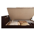 ベッドフレームのみ ベッド セミダブル ベッド 跳ね上げ 収納 縦開き 深さラージ お客様組立