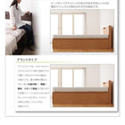 ベッド 跳ね上げ 収納 セミダブル 薄型スタンダードボンネルコイル横開き 深さラージ 組立設置付