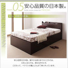 ベッド 跳ね上げ セミシングル 収納 薄型プレミアムボンネルコイル 横開き 深さグランド 組立設置付