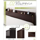 ベッド 跳ね上げ セミシングル 収納 薄型抗菌国産ポケットコイル 横開き 深さラージ お客様組立