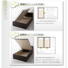 跳ね上げ ベッド 収納 シングル 薄型抗菌国産ポケットコイル 縦開き 深さレギュラー お客様組立