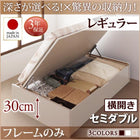 ベッド ベット 収納 セミダブル ベッドフレームのみ 横開き 深さレギュラー お客様組立 跳ね上げ