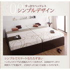 シングルベッド ベット 収納 薄型プレミアムボンネルコイル 横開き 深さラージ お客様組立 跳ね上げ