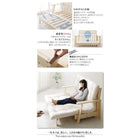 ソファベッド フレーム+布団セット 140cm セミダブル 天然木すのこ