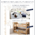 二段ベッド クイーンサイズベッドにもなるスリム2段ベッド ベットフレームのみ フルガード クイーン