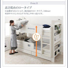 二段ベッド クイーンサイズベッドにもなるスリム2段ベッド 薄型軽量ボンネルコイル スタンダード クイーン