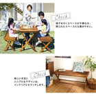 チーク 天然木 テーブル 幅120 ガーデンファニチャー 折りたたみ式