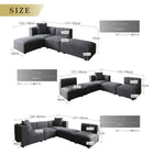 ユニットソファ 3人掛け ソファー ソファ&オットマンセット コンパクトタイプ