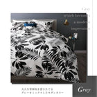 ボックスシーツ 単品 ベッド用 ダブル 日本製 綿100% モダンリーフ