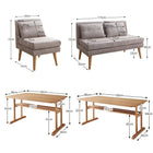 ダイニングソファ 2人掛け ソファ ダイニングセット棚付き ファミリー