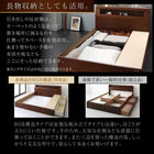 ベッド ダブル ベッド 収納 ボンネルコイル スリムタイプ 高級ウォルナット材 ワイドサイズ