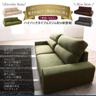 フロアソファ ソファー&オットマンセット スリム肘 ハイタイプ 2.5人掛け