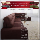 フロアソファ ソファ&オットマンセット ハイタイプ 3.5人掛け