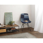 パッチワーク柄デニム地デザインチェア