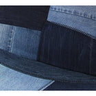 パッチワーク柄デニム地デザインチェア