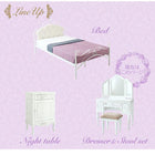 オトナ女子にもぴったりなクラシカルプリンセスベッドシリーズ ドレッサー スツールセット