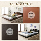 連結ベッド ワイドK240 S+D 収納棚 照明付き ベッドフレームのみ