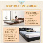 連結ベッド ワイドK200 収納棚 照明付き 国産ポケットコイルマットレス付き