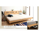 すのこ ファミリーベッド ワイドK240 S+D デザイン プレミアムボンネルコイルマットレス付き