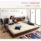 すのこ ファミリーベッド ワイドK300 デザイン プレミアムポケットコイルマットレス付き