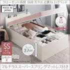 跳ね上げベッド セミシングル フランスベッド マルチラススーパースプリングマットレス付き 縦開き レギュラー丈 深さラージ