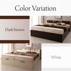 ベッド ガス式 跳ね上げ 収納 ワイドK200 マットレス付き フランスベッド マルチラススーパースプリング 縦開き 組立設置付