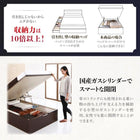 ベッドフレームのみ 跳ね上げ ベッド 収納 縦開き クイーン SS×2 ガス圧 組立設置付