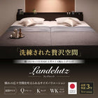 ガス圧 跳ね上げ クイーン SS×2 ベッド 収納 薄型スタンダードボンネルコイル 縦開き お客様組立