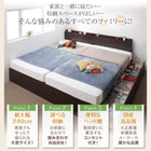 ベッド 連結 収納 スタンダードボンネルコイル A+Bタイプ ワイドK200 お客様組立