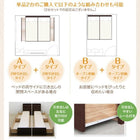 ベッド 連結 収納 スタンダードボンネルコイル A+Bタイプ ワイドK200 お客様組立