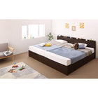 ベッドフレームのみ ベッド 連結 収納 B (S)+A (SD)タイプ ワイドK220 お客様組立