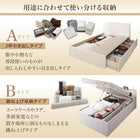 ベッド 連結 収納 スタンダードボンネルコイル A+Bタイプ ワイドK240 (SD×2) お客様組立