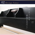 ベッドフレームのみ セミダブル フロアベッド 国産 照明付