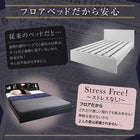 ベッドフレームのみ ダブルベッド フロアベッド照明付
