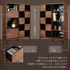 テレビボード 幅180 + センターテーブル 2点セット ウォルナット調 引き戸リビング収納