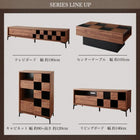 テレビボード 幅180 + センターテーブル 2点セット ウォルナット調 引き戸リビング収納