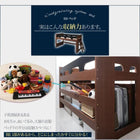 システムベッド 子供ベッド 学習机 ランドセルラック付 シングル ブラウン 木目調