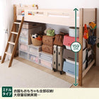 ベッドフレームのみ ミドルタイプ天然木ロフトベッド 高さが選べる